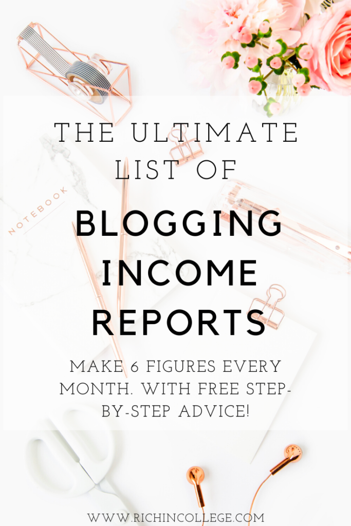 Learn how to make money online blogging by studying dozens of impressing blog income reports. You can make money blogging and reach financial independence, when you do what the pros do. #incomereport #bloggingadvice #makemoneyonline